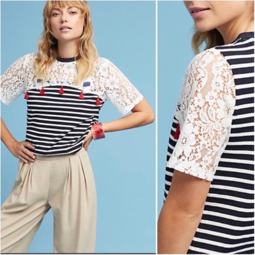 Anthropologie Getty Tasseled Top NEW!